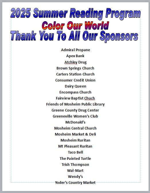 Sponsors List
